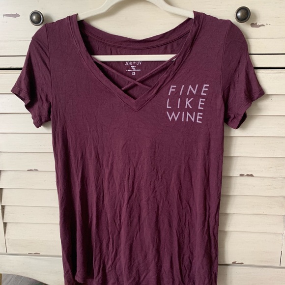 Zoe + Liv Tops - Zoe + Liv Fine Like Wine Graphic Tee